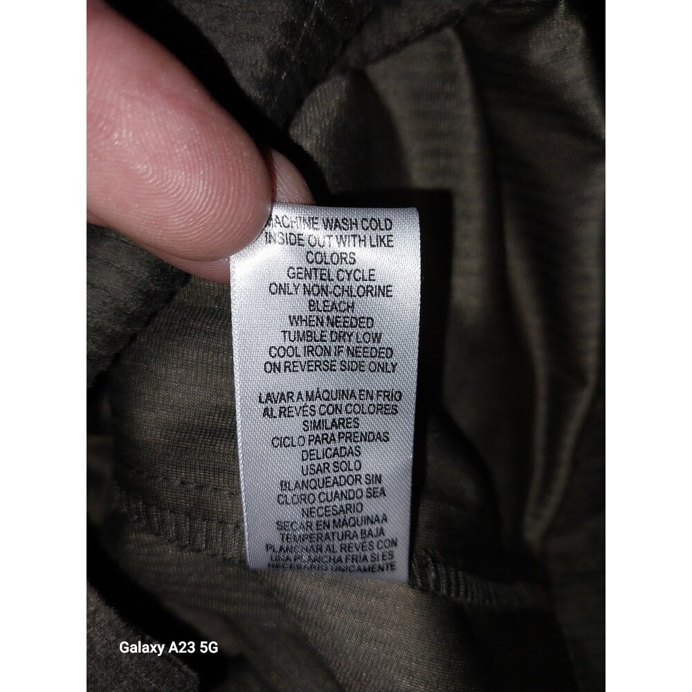 Democracy corduroy shirt jacket Green button front womens Large - Picture 7 of 7